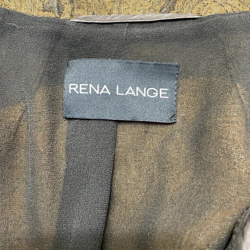 Rena Lange Silk Blend Brocade Paisley Swing Jacket Size Large Lagenlook Artsy - Picture 11 of 13